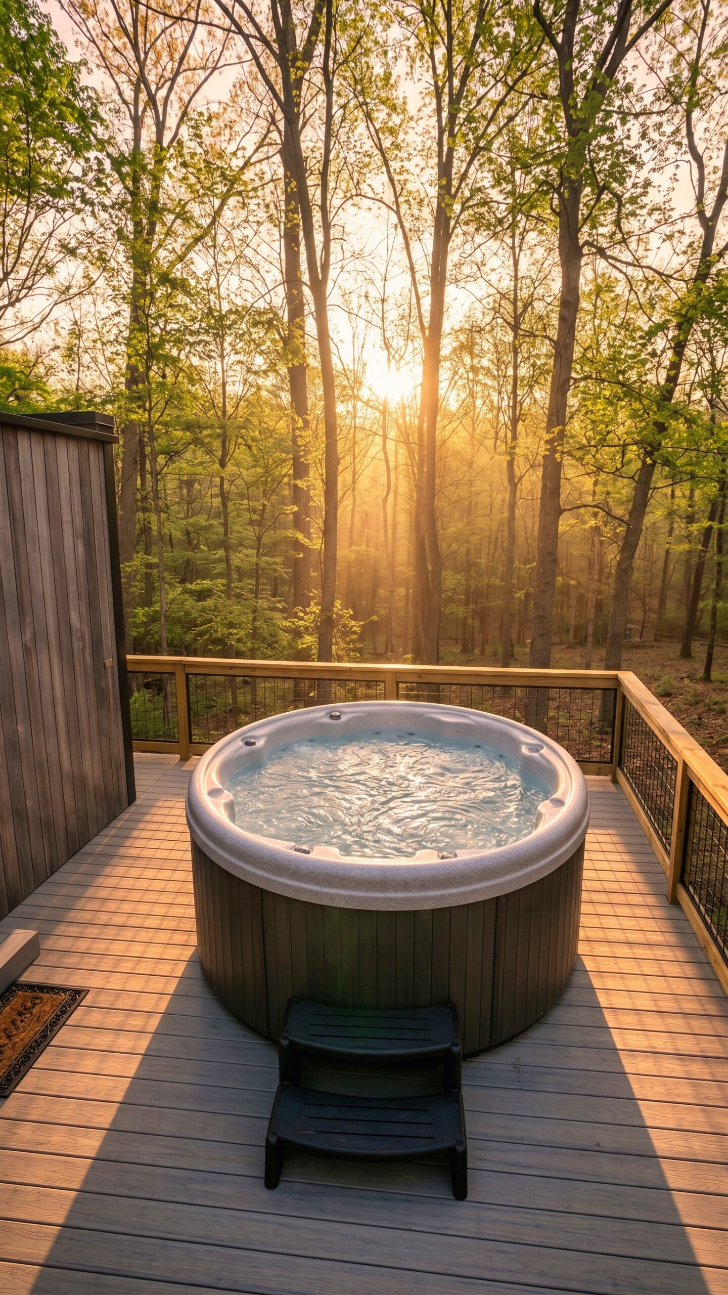 Private deck hot tub