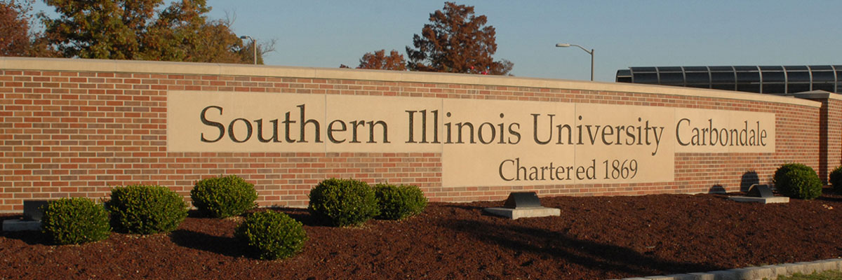Southern Illinois University Carbondale, Illinois SIU main entry sign